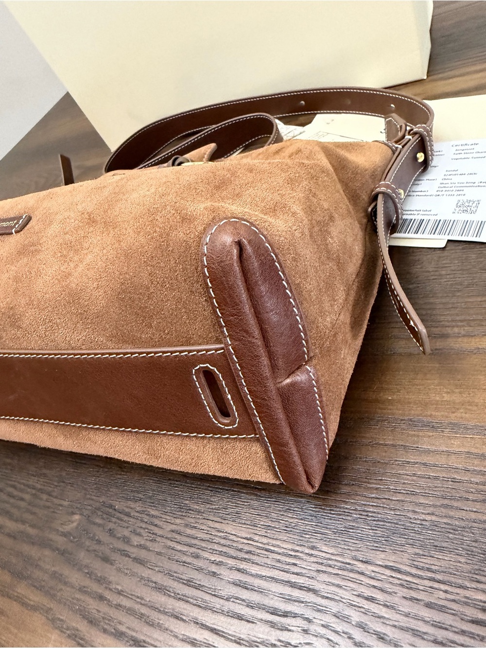 Large Yore Hobo Bag (Minimal Version) - Sandal Suede - Picture 3 of 13